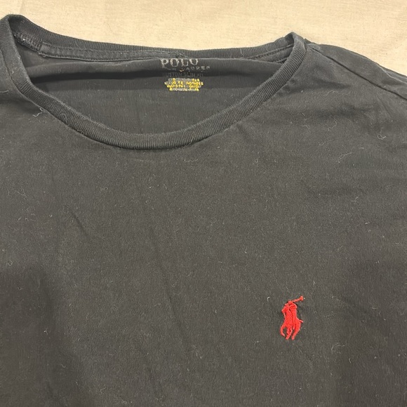 Red logo black long sleeve shirt polo - Picture 2 of 2